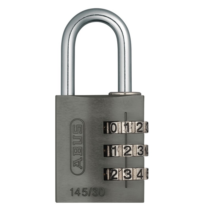 Lacat, ABUS, Otel, 724/30, cu cifru, Argintiu