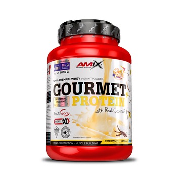 Complex proteic Amix Gourmet Protein Nuca De Cocos - Vanilie - Iaurt 1.000 Kg Complex proteic Amix Gourmet Protein Nuca De Cocos - Vanilie - Iaurt 1.000 Kg