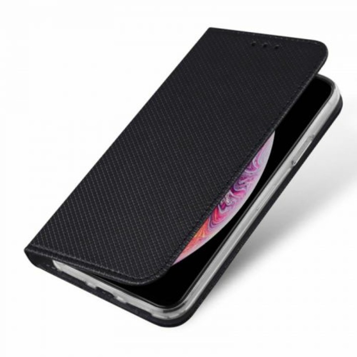 Калъф тип тефтер Forcell Smart Magnet за Motorola Moto G9 Play / G9 / E7 Plus, Черен