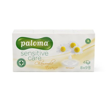 Batiste Hartie PALOMA, 4 Straturi, Parfum de Musetel, 8x9 cm, 8 Buc/Set Batiste Hartie PALOMA, 4 Straturi, Parfum de Musetel, 8x9 cm, 8 Buc/Set