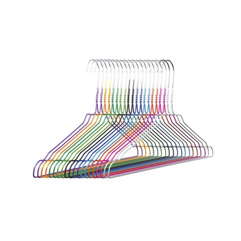 Set 20 umerase metalice Rainbow 40 cm, culoare multicolor Set 20 umerase metalice Rainbow 40 cm, culoare multicolor