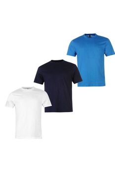 Set 3 tricouri Donnay, Bumbac, Albastru/Alb/Negru