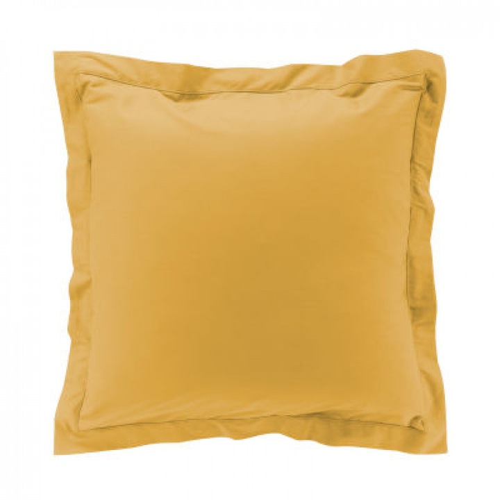 Set 2 fete de perna 70x70 cm bumbac ranforce galben uni