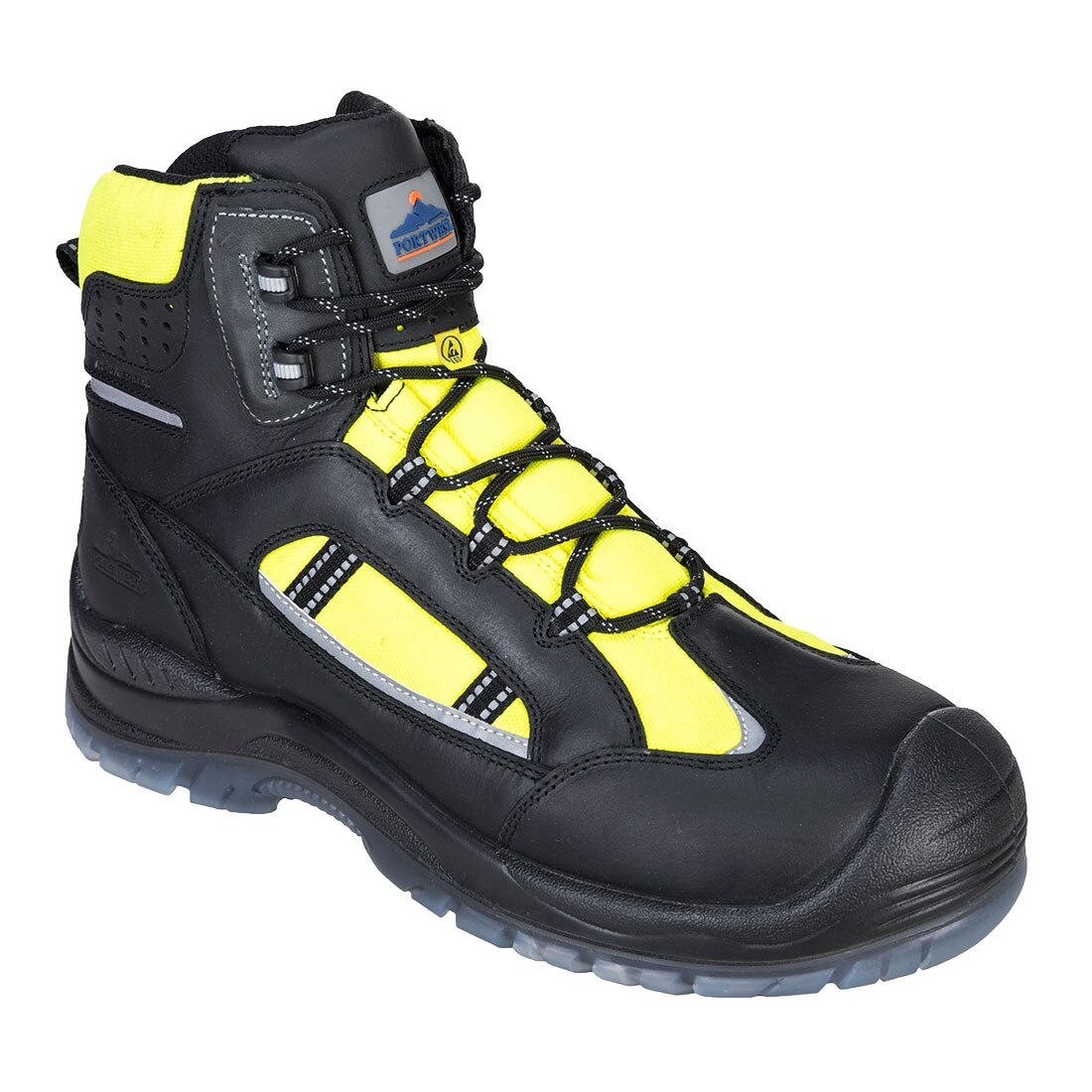 Bocanci ESD Portwest Compositelite Retroglo Hi-Vis S3 WR ESD FC59YER48, culoarea Galben, marimea 48