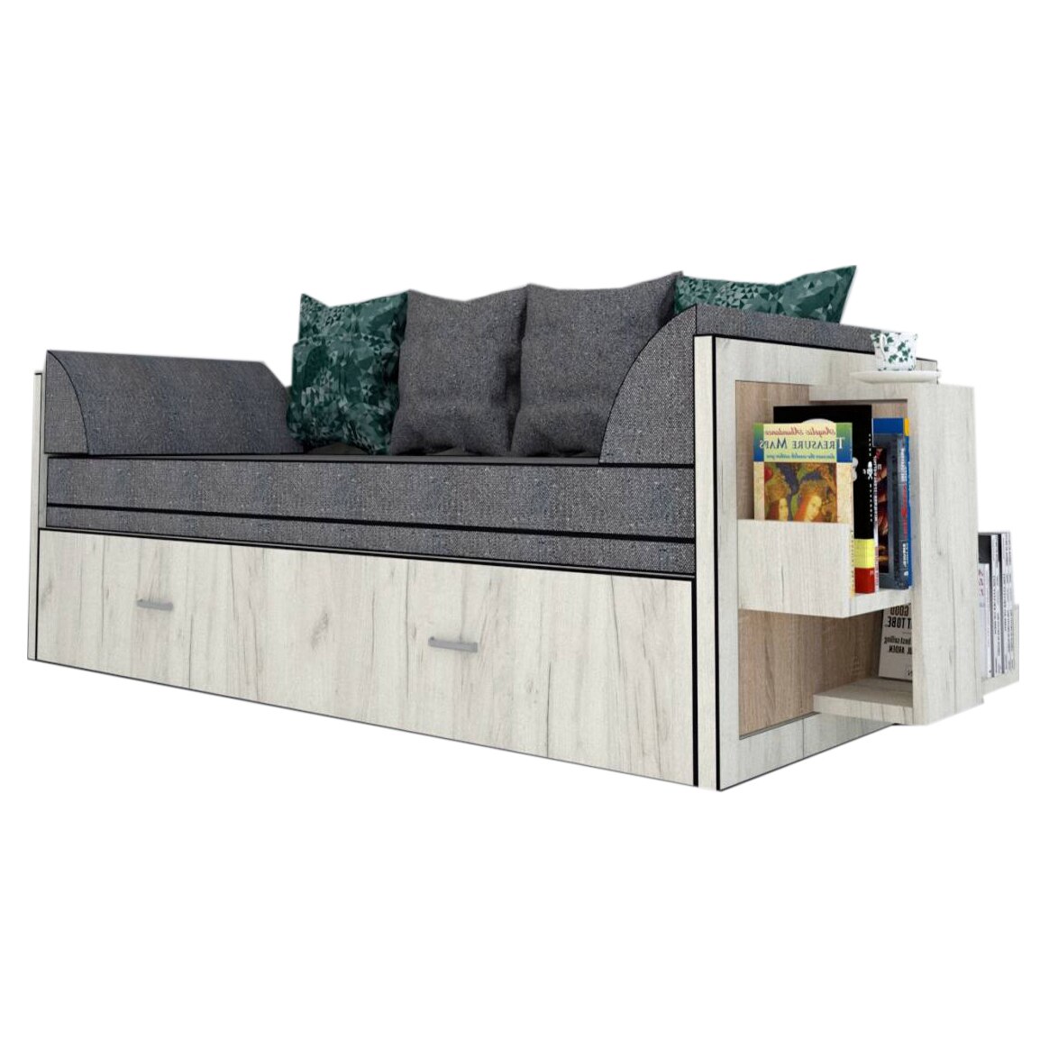 Canapea extensibila Genarom Bob Dr Gen 26 / Decor K001, 223 x 61 x 79.5 cm