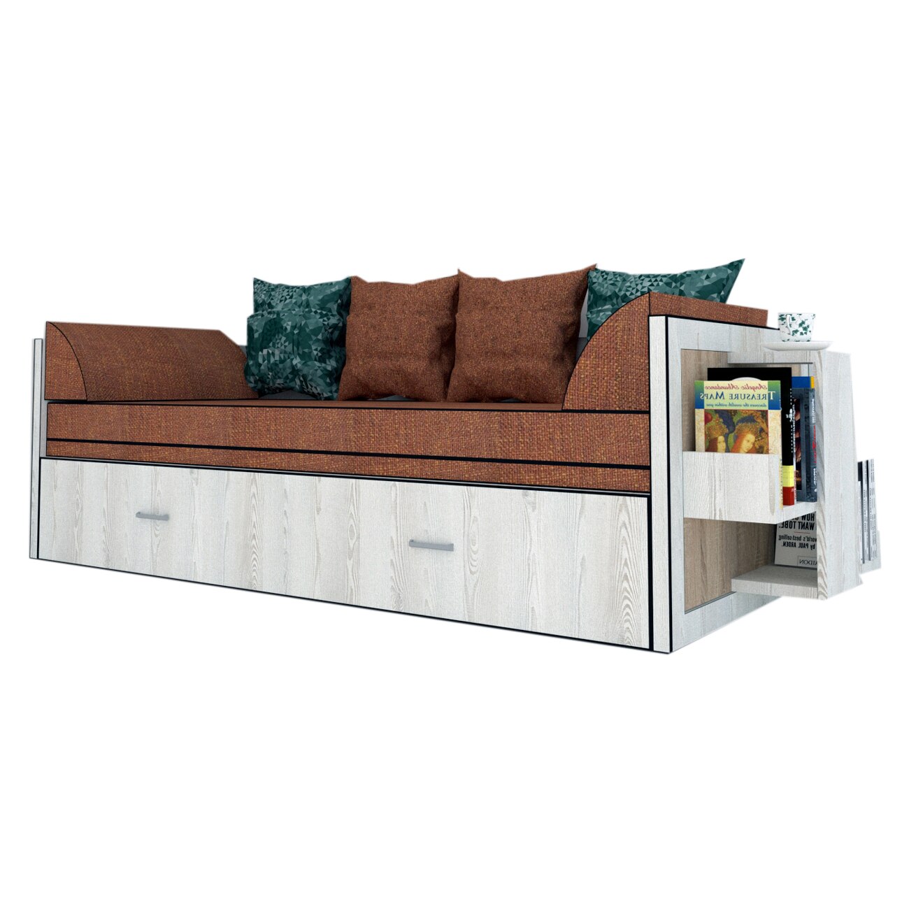 Canapea extensibila Genarom Bob Dr Gen 35 / Decor K010, 223 x 61 x 79.5 cm