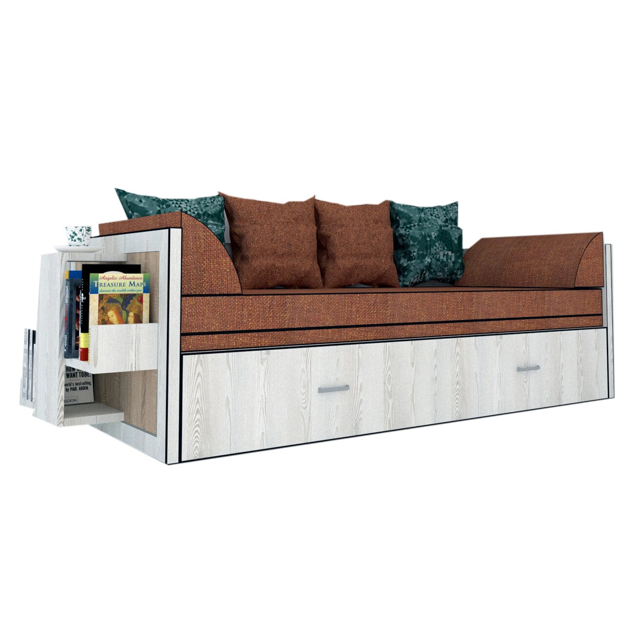 Canapea extensibila Genarom Bob St Gen 35 / Decor K010, 223 x 61 x 79.5 cm