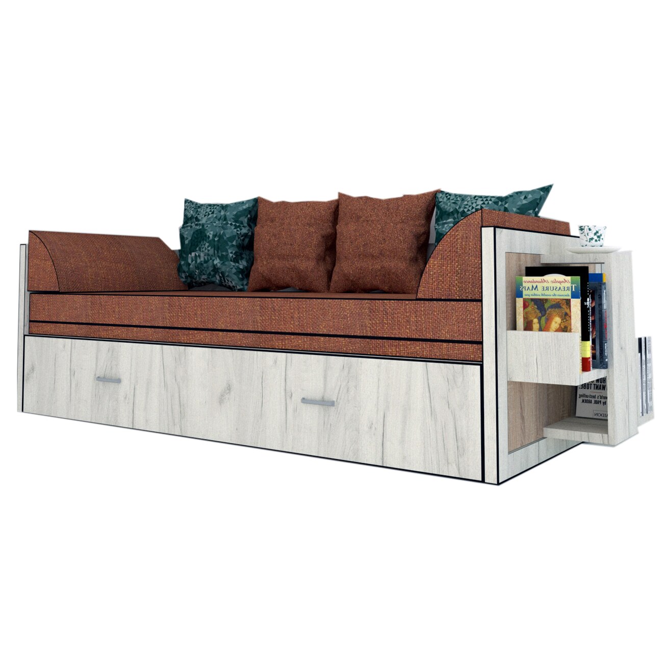 Canapea extensibila Genarom Bob Dr Gen 35 / Decor K001, 223 x 61 x 79.5 cm