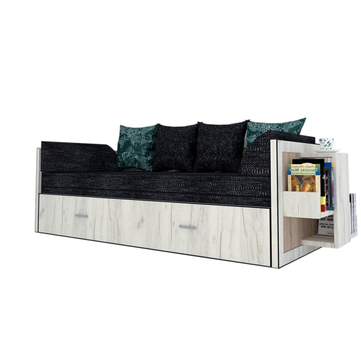 Canapea extensibila Genarom Bob Dr Gen 121 / Decor K001, 223 x 61 x 79.5 cm