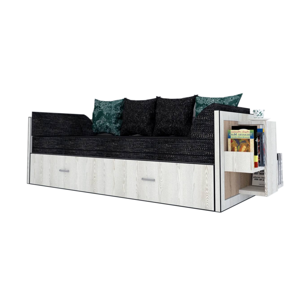 Canapea extensibila Genarom Bob Dr Gen 121 / Decor K010, 223 x 61 x 79.5 cm