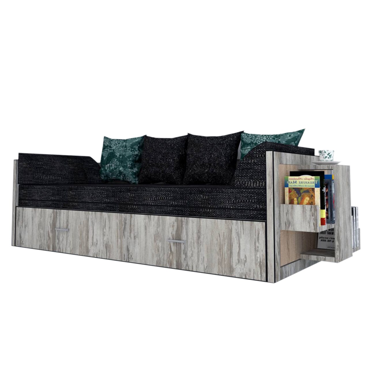 Canapea extensibila Genarom Bob Dr Gen 121 / Decor K084, 223 x 61 x 79.5 cm