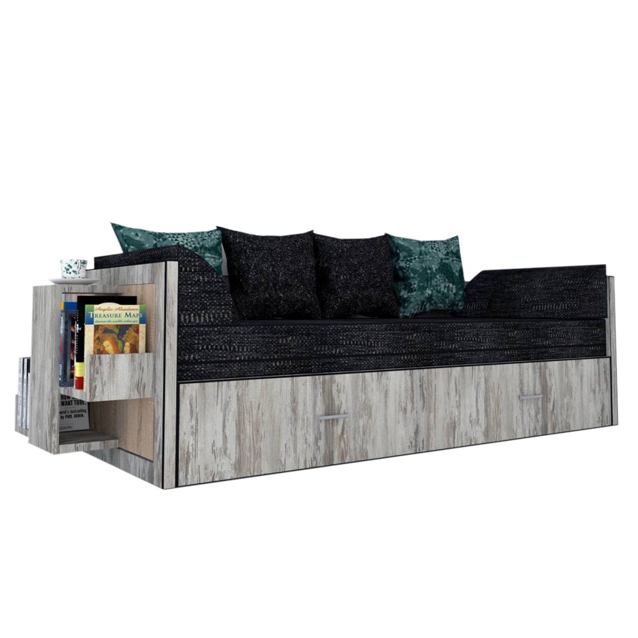 Canapea extensibila Genarom Bob St Gen 121 / Decor K084, 223 x 61 x 79.5 cm