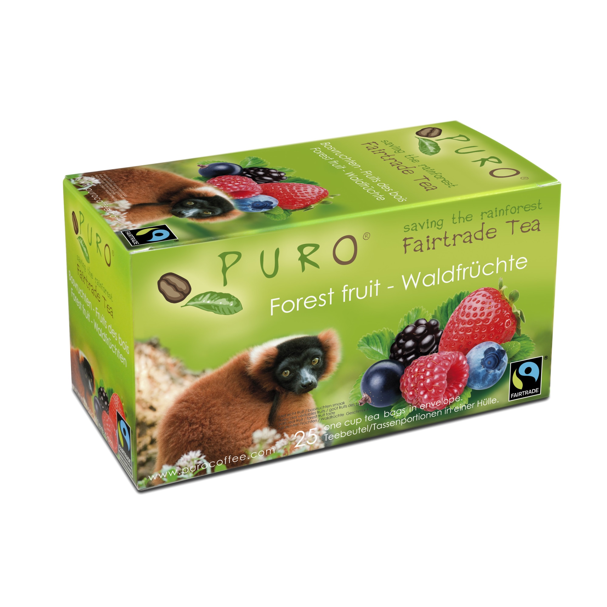 Ceai Puro fructe de padure - cutie 25 plicuri