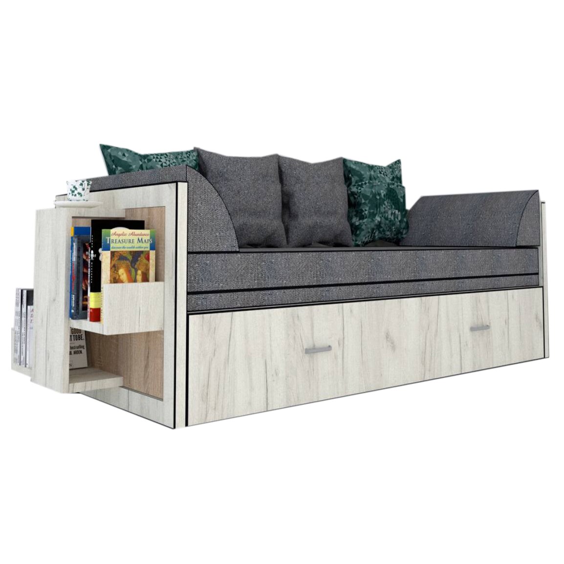 Canapea extensibila Genarom Bob St Gen 26 / Decor K001, 223 x 61 x 79.5 cm