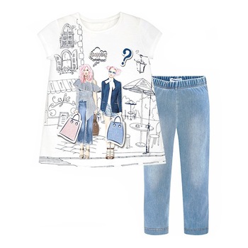 Compleu, Mayoral, tricou si pantalon, fete, 16 ani Compleu, Mayoral, tricou si pantalon, fete, 16 ani