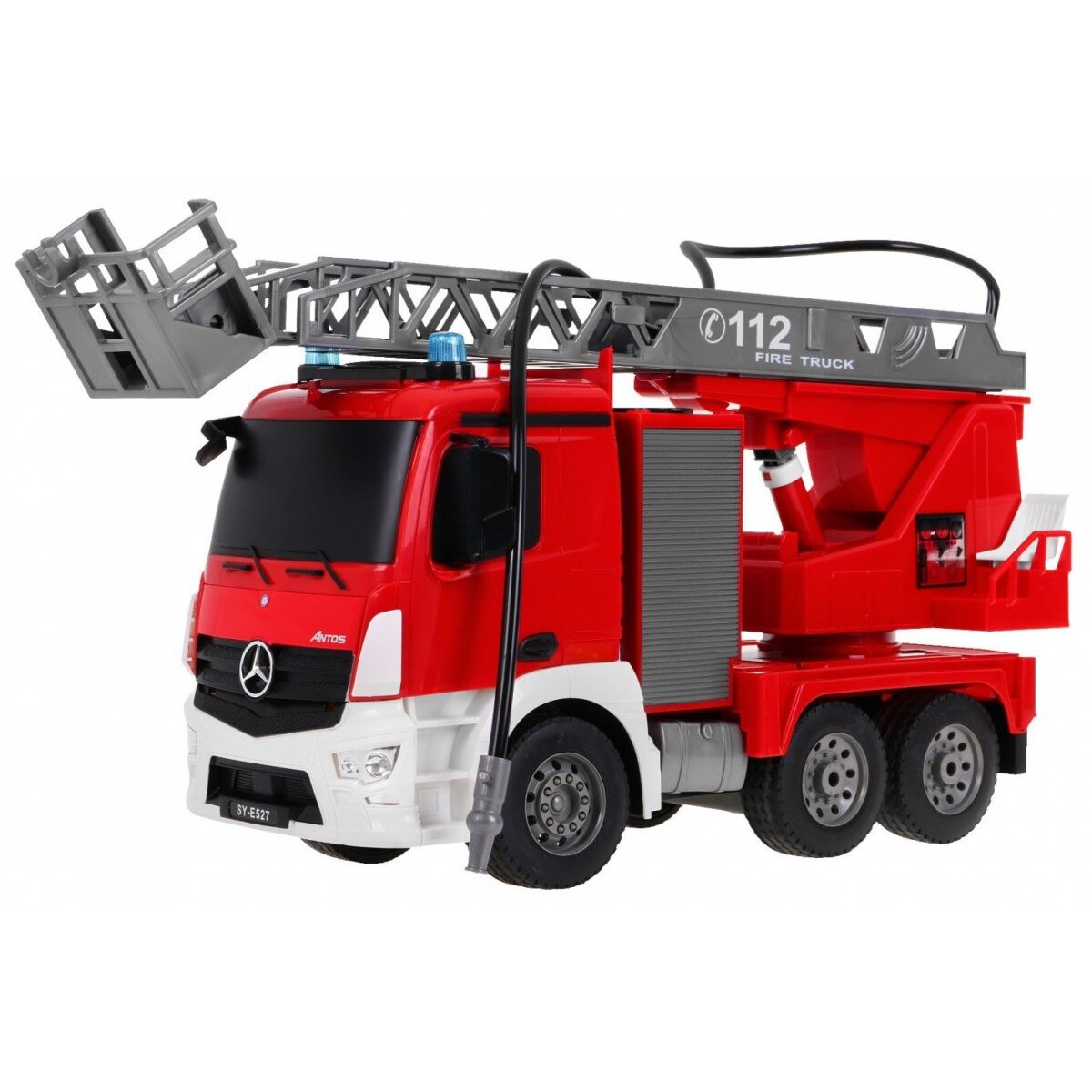 Masina de jucarie R/C Mercedes-Benz Antos Gdetasament de pompieri Rastar 1:20, multicolor