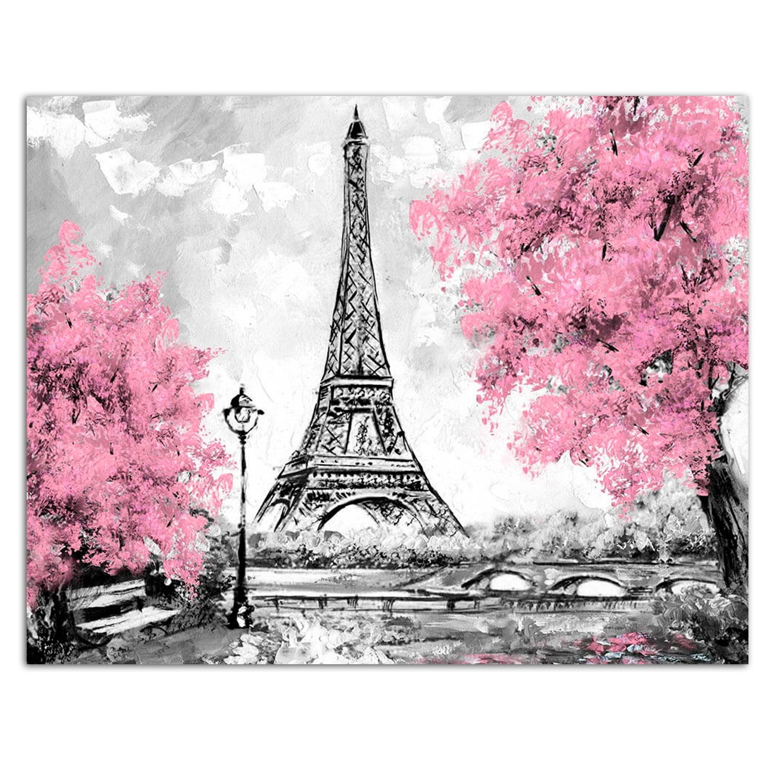 In front of you Hick Memory Pictura pe numere - Turnul Eiffel inflorit - 40 x 50 cm - eMAG.ro