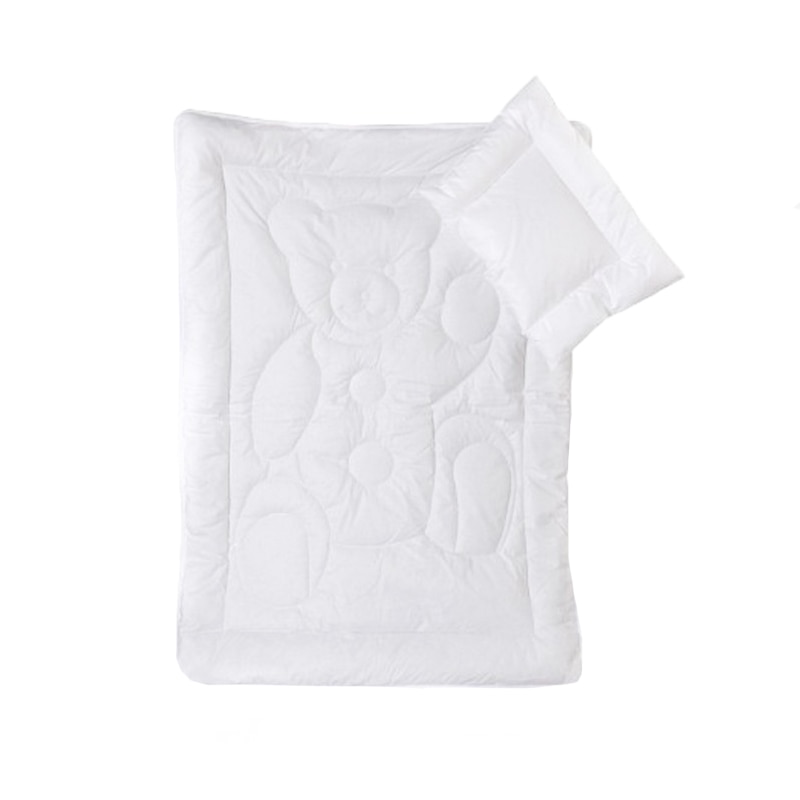 Set lenjerie de pat 2 piese 100 x 135 cm pentru copii Mini Junior 002190, Alb