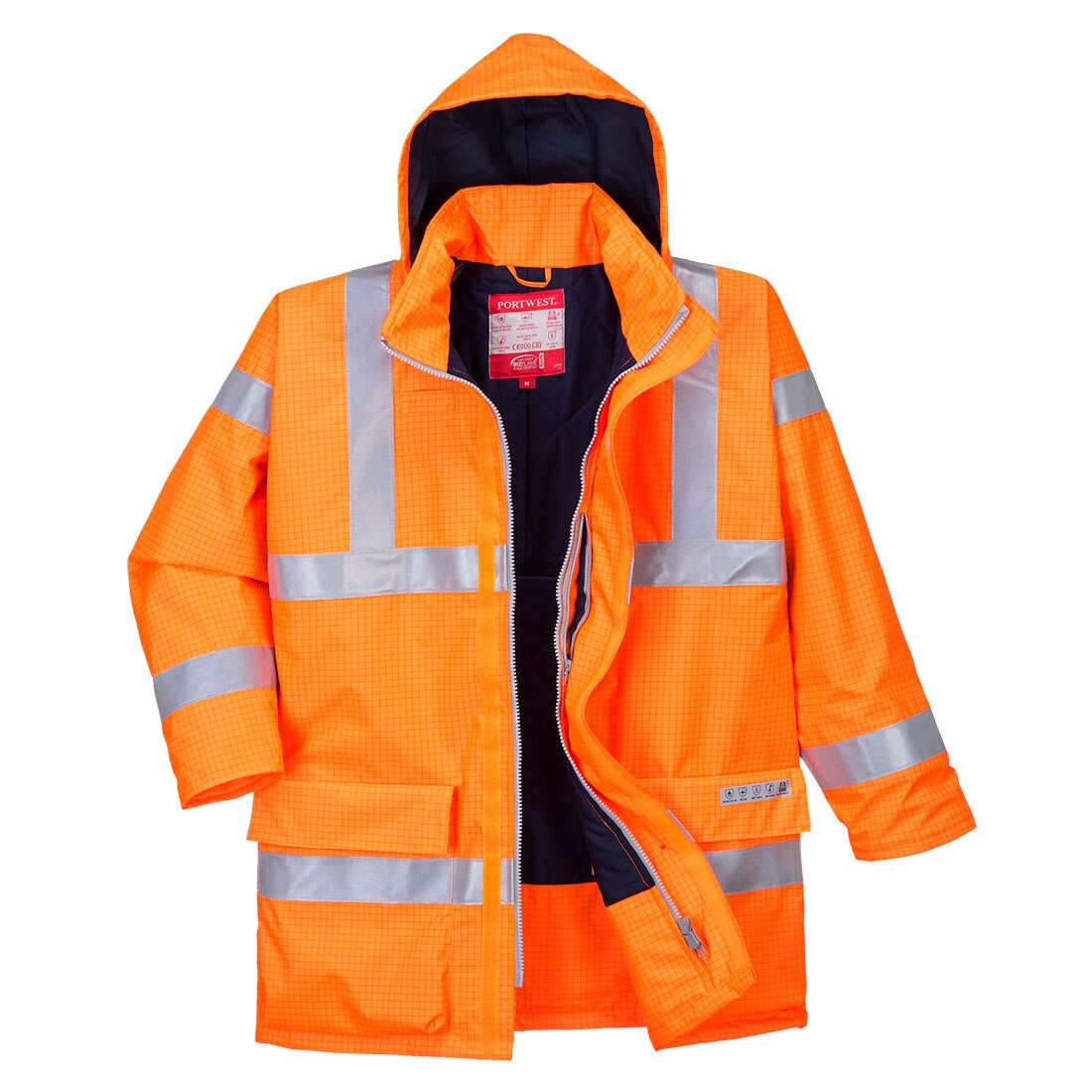 Jacheta Bizflame Rain Hi-Vis Antistatica si Ignifuga S778ORRL, culoarea Portocaliu, marimea L