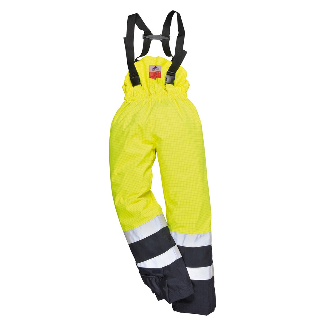 Pantaloni de Ploaie HiVis Bizflame, Protectie Multipla S782YNRM, culoarea Galben/Negru, marimea M