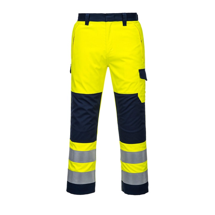 Pantaloni Modaflame Hi-Vis MV46YNRXL, culoarea Galben/Negru, marimea XL