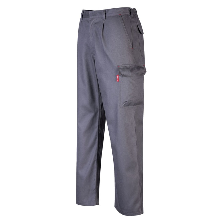 Pantaloni de lucru ignifugi din bumbac - Portwest BZ31 - gri, XXL