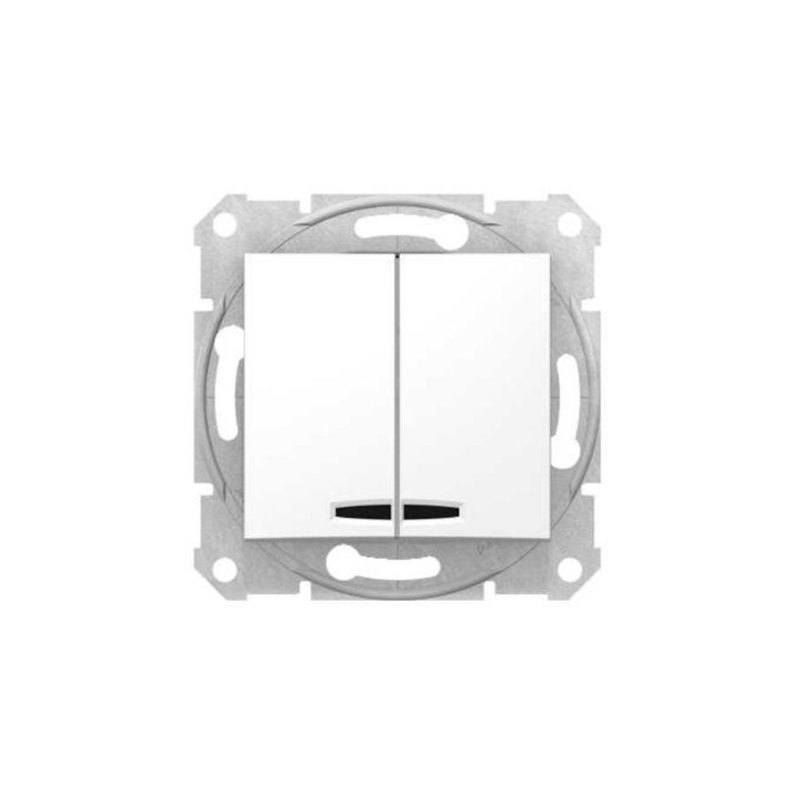 Schneider SEDNA Csillárkapcsoló, kék jelzőfénnyel, 10AX, fehér, SDN0300321