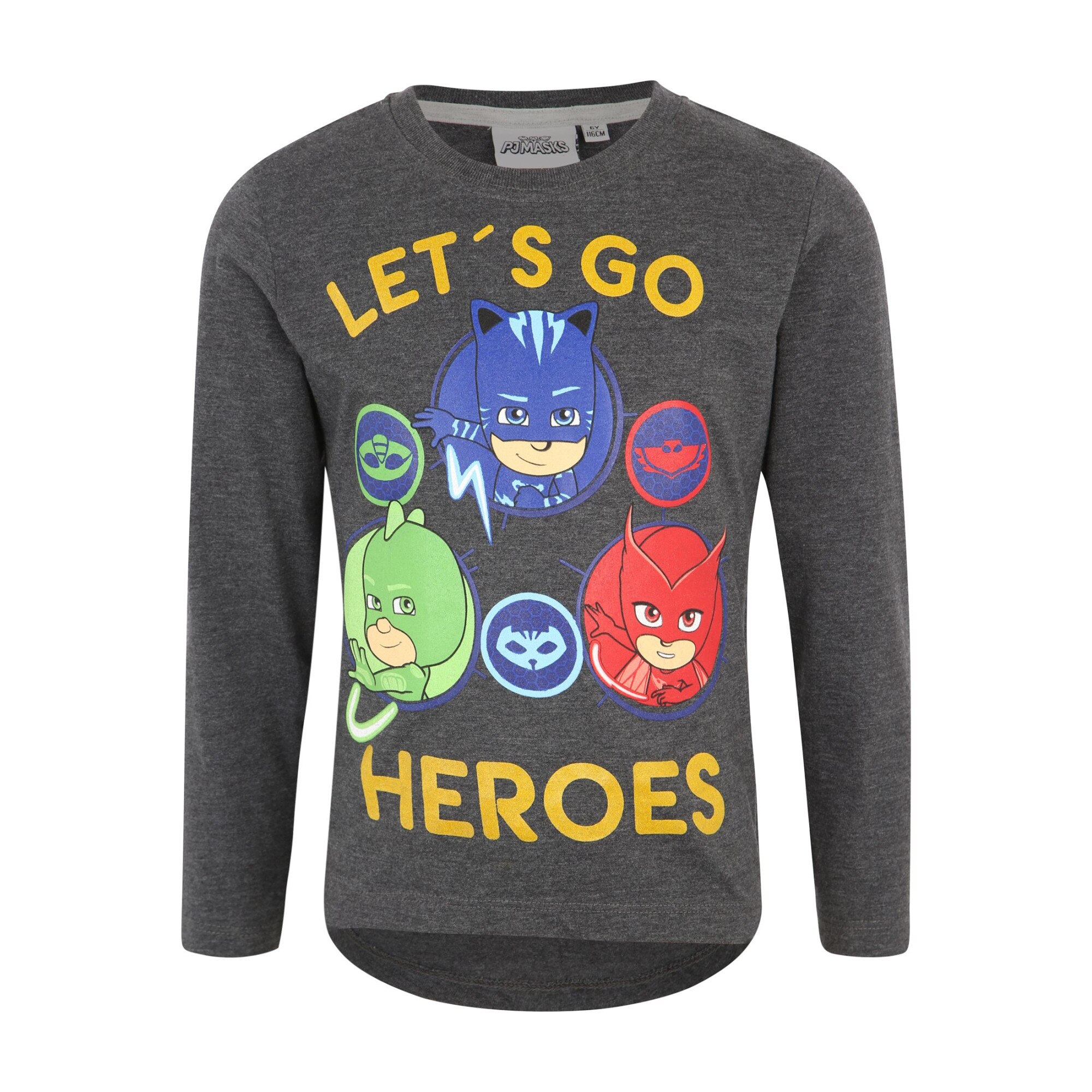 Bluza cu maneca lunga PJ Masks gri inchis