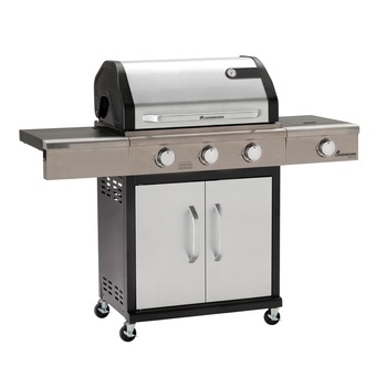 Gratar gaz Triton Landmann, 3 arzatoare x 3.5 kw, arzator lateral 2 kw,suprafata de gatit fonta 65x45cm,PTS system Gratar gaz Triton Landmann, 3 arzatoare x 3.5 kw, arzator lateral 2 kw,suprafata de gatit fonta 65x45cm,PTS system