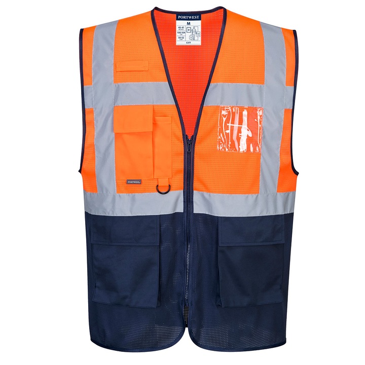 Vesta Executive HI VIS in 2 tonuri gama MeshAir C377ONRXXL, culoarea Portocaliu/Negru, marimea XXL
