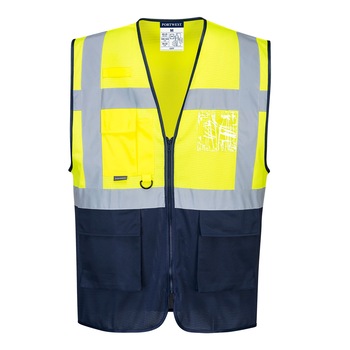 Vesta Executive HI VIS in 2 tonuri gama MeshAir C377YNRXXXL, culoarea Galben/Negru, marimea 3XL Vesta Executive HI VIS in 2 tonuri gama MeshAir C377YNRXXXL, culoarea Galben/Negru, marimea 3XL