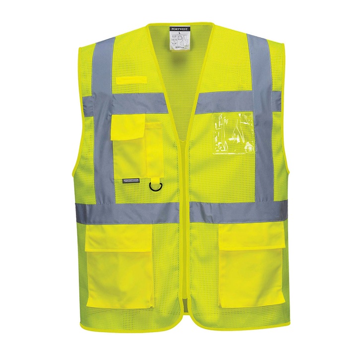 Vesta Hi-Vis Executive din plasa - Portwest C376 - galben, XS