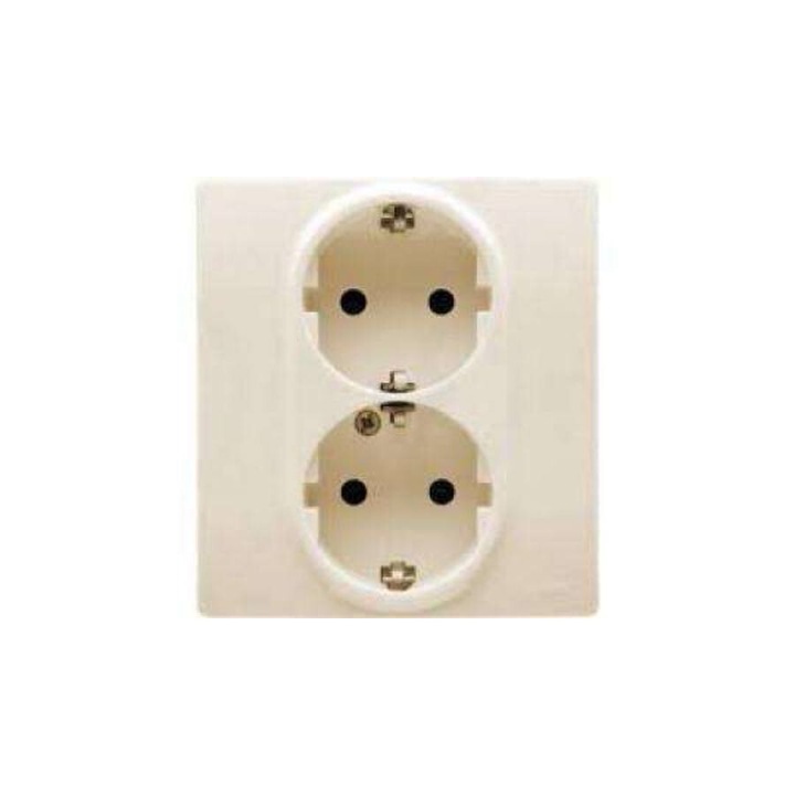 Legrand Niloé 2x2P+F aljzat körömmel bézs gyermekvédelemmel, 764644