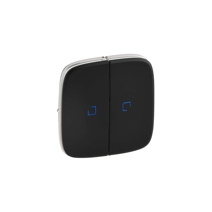 Legrand Valena Allure Kettős kapcsoló burkolat, fj, Fekete, 755228