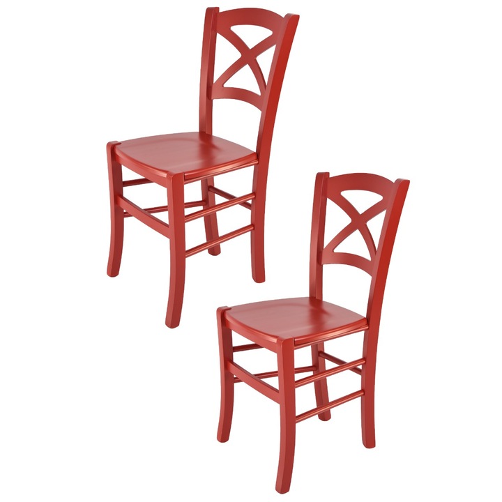 2 db-os bükkfa szék készlet CROSS tmcs, Piros