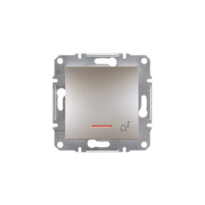 Intrerupator, Schneider ASFORA, unipolar, indicator luminos, CSJ, conexiune cu arc, bronz, EPH1700169