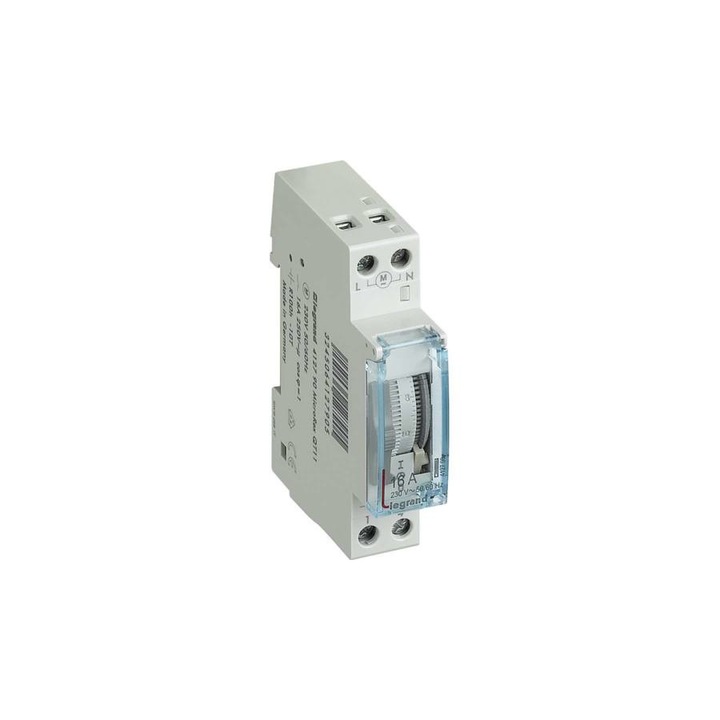 Legrand MicroRex T11 napi programkapcsoló működési tartalékkal függőleges előlappal, 412790