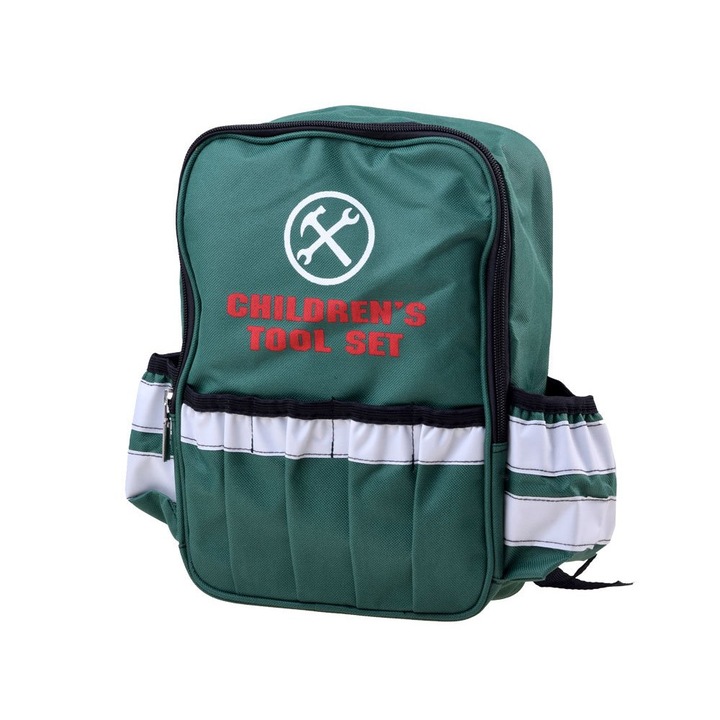 Rucsac cu unelte pentru copii, 19 piese multifunctionale, multicolor