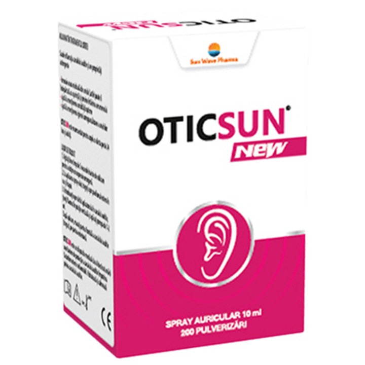 Oticsun Spray, Sun Wave Pharma, Glicerol, adjuvant in tratamentul otitei, ulei de masline, 10 ml