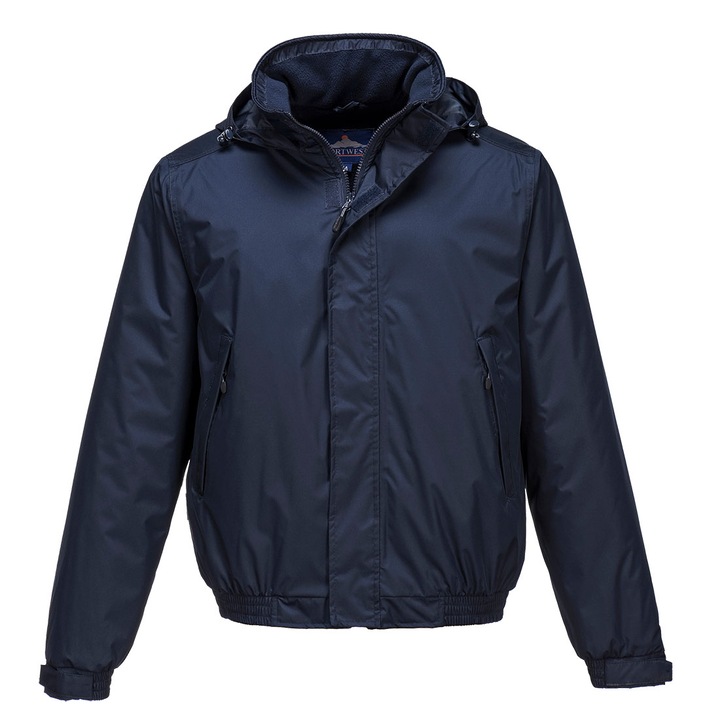 Jacheta bomber complet impermeabila, captusita cu fleece, rezistenta la vant - Portwest S503 - bleumarin, XXL