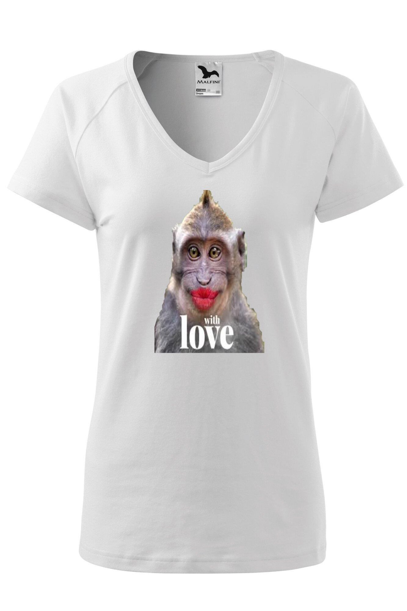 Tricou dama, Malfini, Monkey Love, Alb, XS
