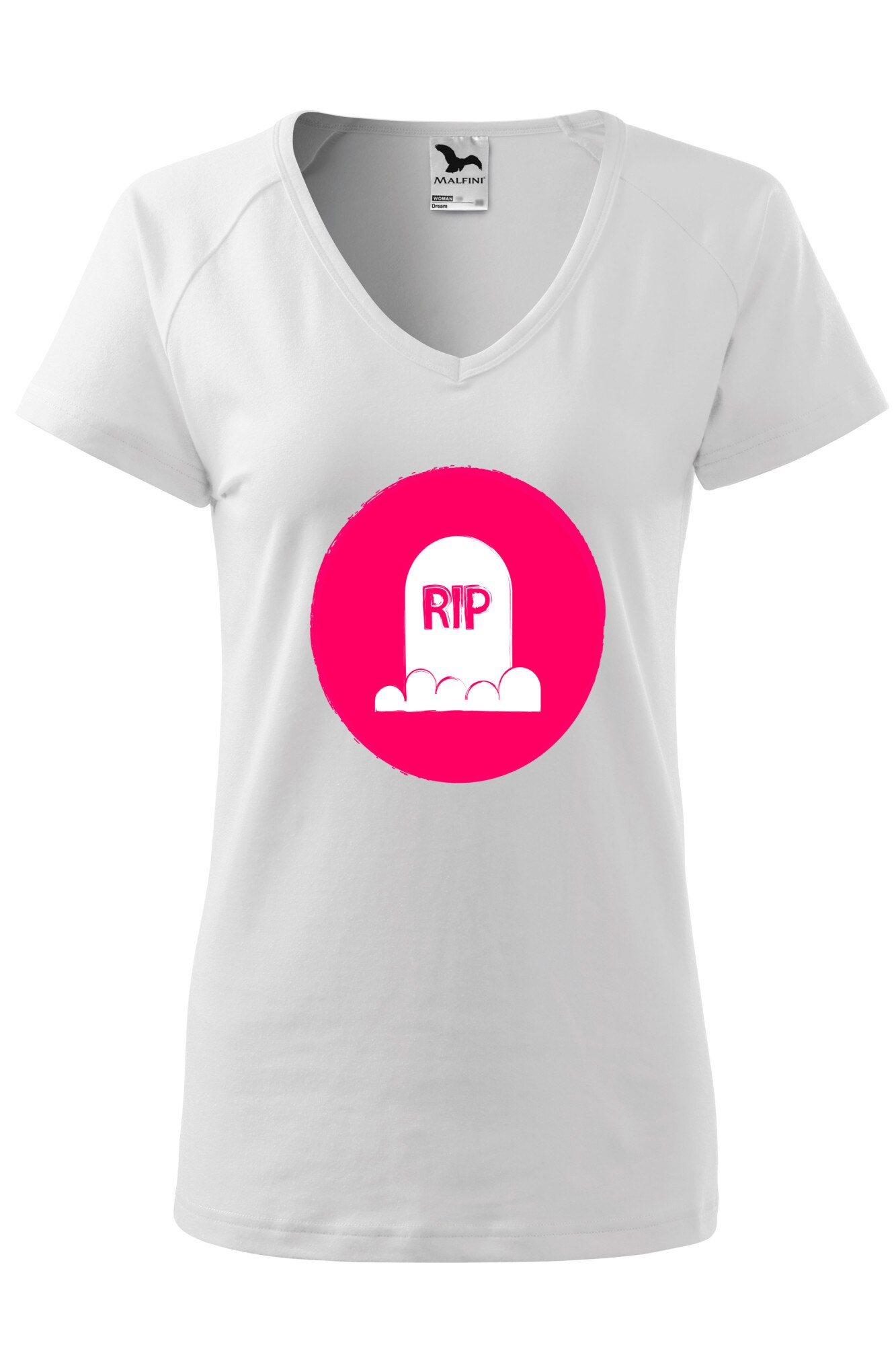 Tricou dama, Malfini, Rest in peace halloween, Alb, XS