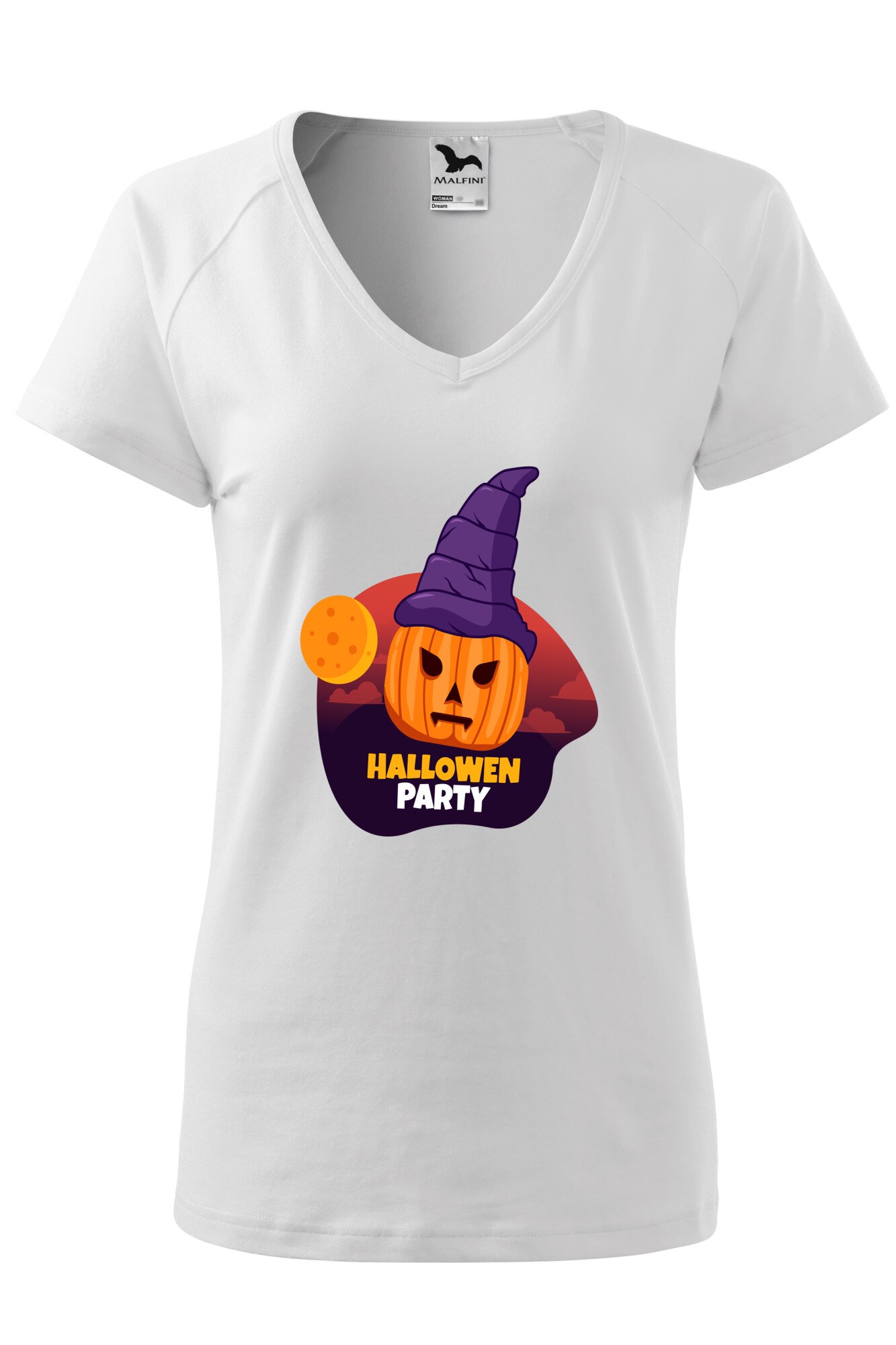 Tricou dama, Malfini, Halloween Party, Alb, XS