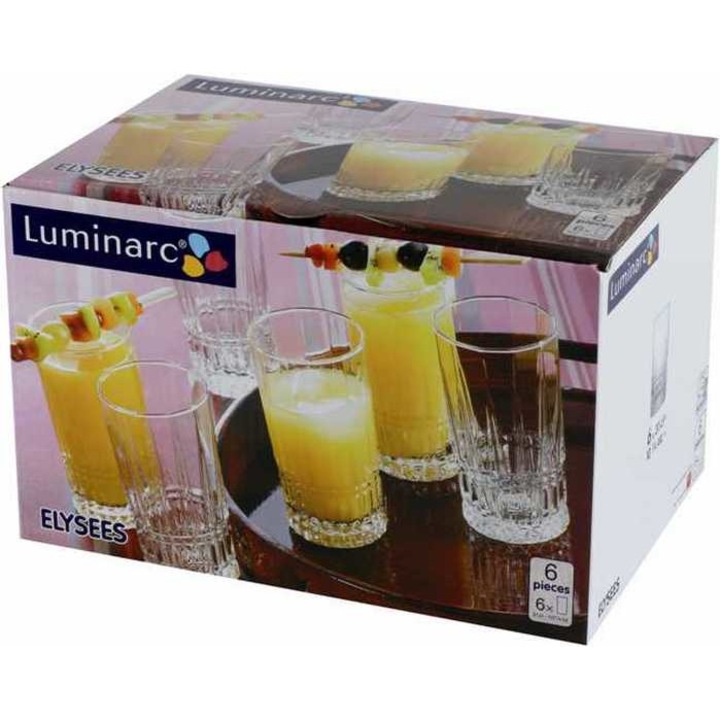Luminarc Elysees 33791 pohár 6 darab 330 ml, átlátszó
