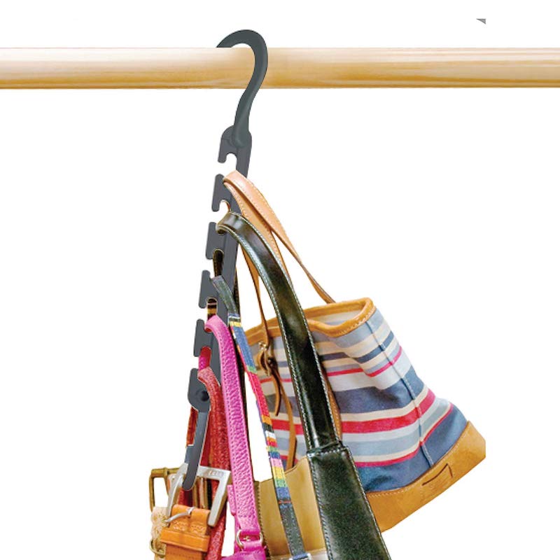 Pachet suporturi organizatoare pentru umerase, suporta pana la 12 kg, Negru