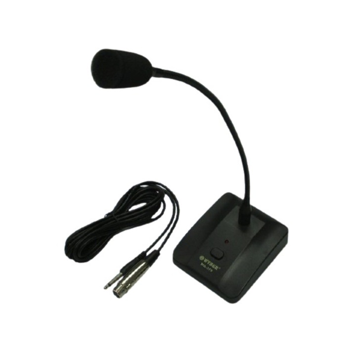 Микрофон Wireman SY-370, настолен, за конференции, моно жак мъжки-канон XLR женски, Черен
