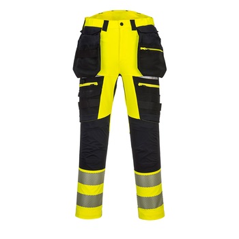 Pantaloni Hi-Vis cu buzunare detasabile, DX442YBR36, culoarea Galben/Negru, marimea 36 Pantaloni Hi-Vis cu buzunare detasabile, DX442YBR36, culoarea Galben/Negru, marimea 36
