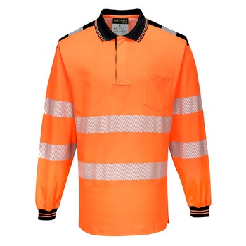 Tricou Hi-Vis Polo L/S, T184OBR4XL, culoarea Portocaliu/Negru, marimea 4XL Tricou Hi-Vis Polo L/S, T184OBR4XL, culoarea Portocaliu/Negru, marimea 4XL