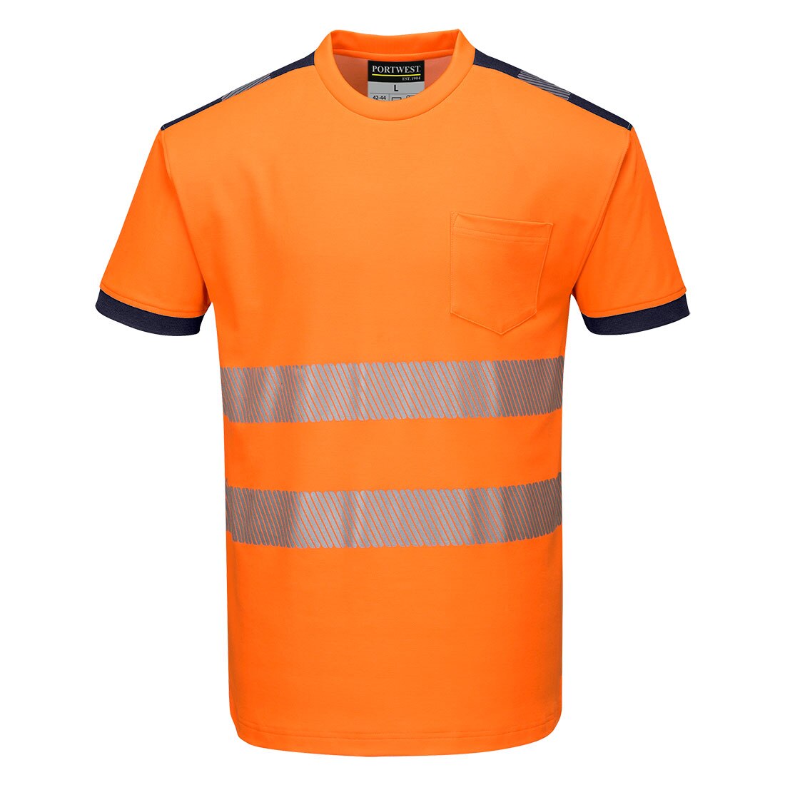 Tricou HiVis S/S, T181ONRM, culoarea Portocaliu/Negru, marimea M