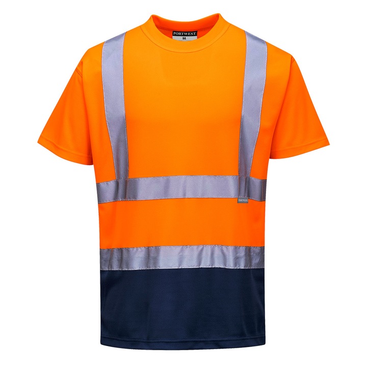 Tricou reflectorizant respirabil cu croiala larga, marimi mari - Portwest S378 - portocaliu, L